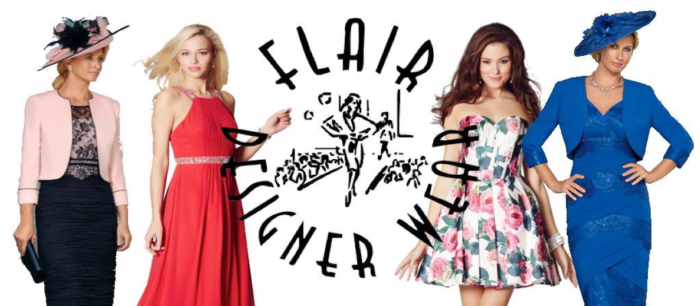 image of the flair designer wear logo and different clothing outfits